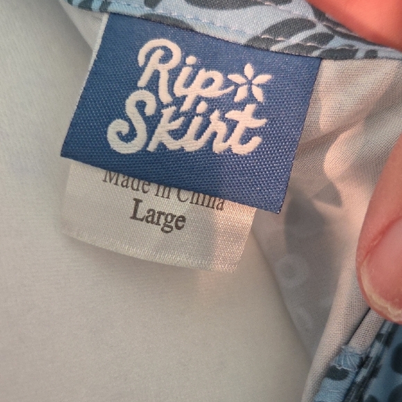 RipSkirt Hawaii Large Blue Paisley/Floral Wrap Skirt Quick-Dry Travel Size Large - Picture 3 of 11